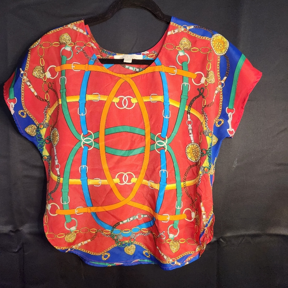 Colorful silky shirt